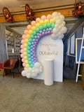 Rainbow Arch Garland for your Own Backdrop from