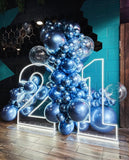 Neon Light Up Numbers White or Multi Coloured