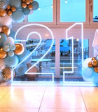Neon Light Up Numbers White or Multi Coloured