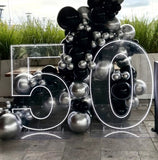 Neon Light Up Numbers White or Multi Coloured