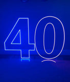 Neon Light Up Numbers White or Multi Coloured