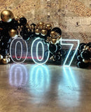 Neon Light Up Numbers White or Multi Coloured