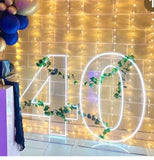 Neon Light Up Numbers White or Multi Coloured