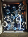 Neon Light Up Numbers White or Multi Coloured