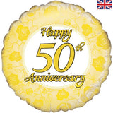 Happy 50th Anniversary Gold INFLATED #228618