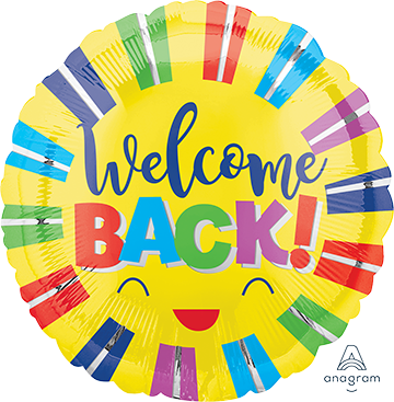 Welcome Back Smiley Foil 43cm Balloon #39943