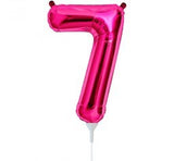AIR FILLED ONLY Magenta Number 7 (seven) Balloon 41cm #00449