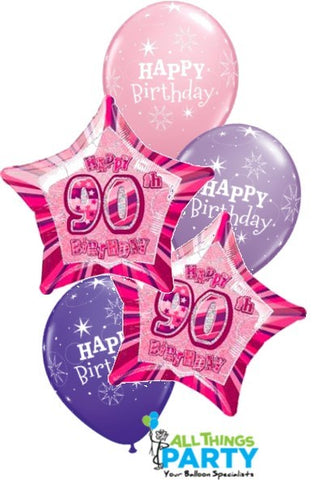 90th Birthday Pink Star Dazzler Bouquet #90BD06