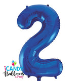 Giant Dark Blue Number 2 Foil 86cm Balloon #213732