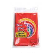 Red Tablecover Plastic Round
