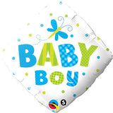 Baby Boy Diamond Shape Lime & Blue #14666