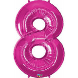 Megaloon Number 8 Magenta 86cm Balloon #30596