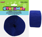 Royal Blue Crepe Paper Streamer 24m