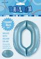 Baby Blue Number Zero 0 Foil 86cm Balloon #50660