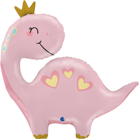 Pink Dino Foil Shape 69cm (28") Dinosaur INFLATED #721237