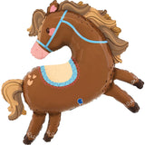 Lovely Horse Foil Shape 94cm (37") Balloon INFLATED #722005