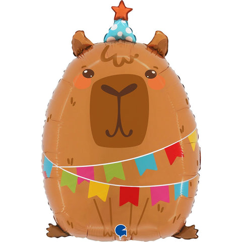 Party Capybara Foil Shape 58cm (23") INFLATED #722210