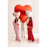 JUMBO Red Heart 165cm (65") Foil Solid Colour XL INFLATED #jumboheart