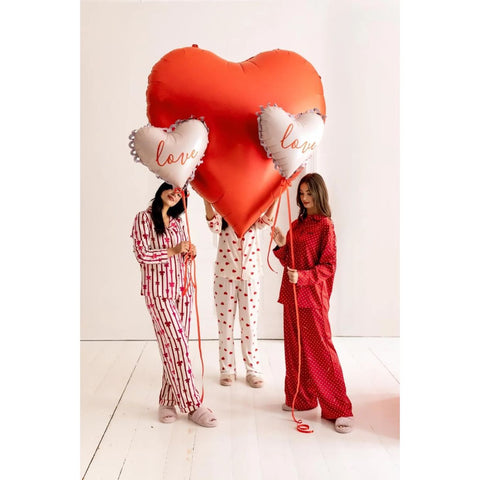 JUMBO Red Heart 165cm (65") Foil Solid Colour XL INFLATED #jumboheart