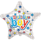 KALEIDSCOPE 18IN BIRTHDAY BOY STAR INFLATED #17923-18