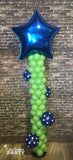 Balloon Column With Star or Round or Supershape Foil Topper