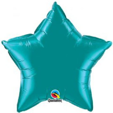 Star Foil Solid  51cm (20") Teal INFLATED #36576