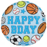 45cm Round Birthday Boy Patches Foil Balloon #620182