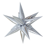 Silver Foil Starburst 65cm (26") INFLATED #0581