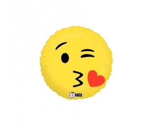 Emoji Foil Kiss Face Balloon #36505