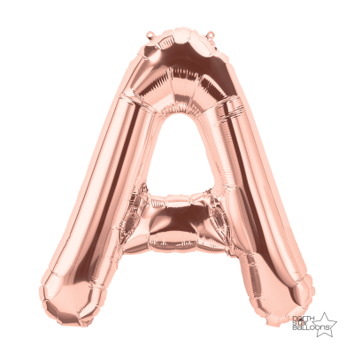 Giant Letter Rose Gold Letter A INFLATED 83cm #01429