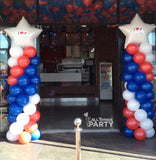Balloon Column With Star or Round Foil Topper