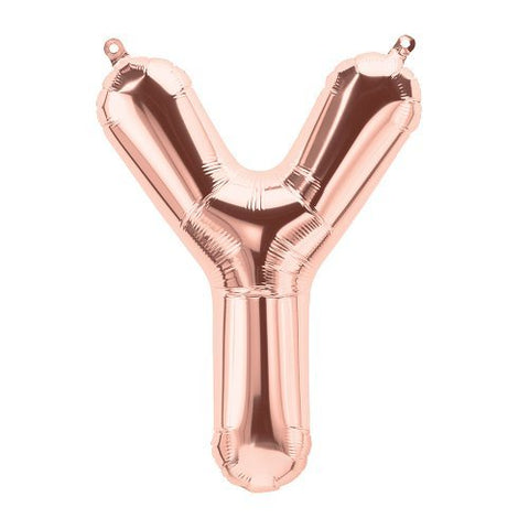Rose Gold Letter Y Balloon AIR FILLED SMALL 41cm #01361