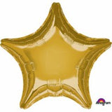 Gold Star Foil 48cm Balloon INFLATED #30585