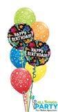 Birthday Shooting Stars Dazzler Balloon Bouquet