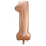 Giant INFLATED Rose Gold Number 1 Foil 86cm Balloon #213741