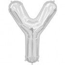 Silver Letter Y Balloon AIR FILLED SMALL 41cm #00503