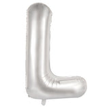 Giant Letter Balloon L Silver Foil 86cm #213911