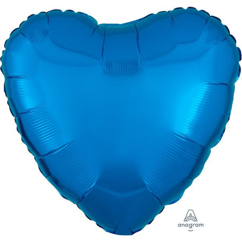 Dark Blue Heart Foil 43cm Balloon INFLATED #10592