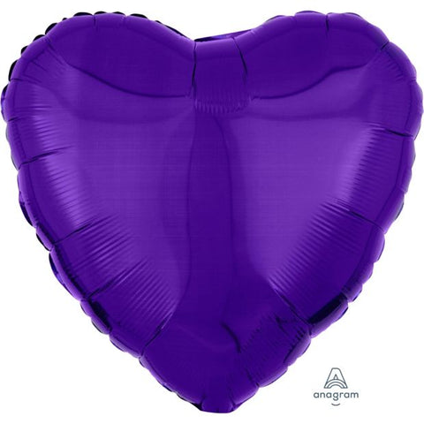 Purple Heart Foil 43cm Balloon INFLATED #10597