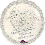 Best Wishes On Your Wedding Day Foil Balloon, Amscan, 18", #26258