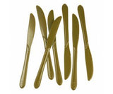Gold Reusable Plastic Cutlery Knife Knives 20pk