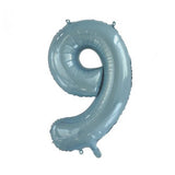 Giant INFLATED Light Blue Number 9 Foil 86cm Balloon #213759