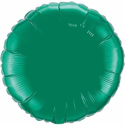Emerald Green Round Foil 45cm Balloon INFLATED #22633