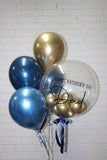 Happy Father's Day Dad Personalised Bubble Balloons with balloon bunch