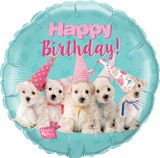 Happy Birthday Pets Foil 45cm Puppies Balloon #57620