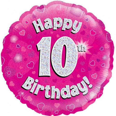 10th Birthday Foil Pink Balloon #227611