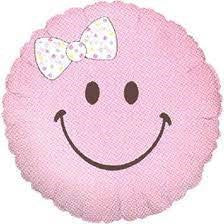 Smiley Baby It's A Girl Foil Balloon 18" INFLATED #16945