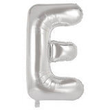 Giant Letter Balloon E Silver Foil 86cm #213904