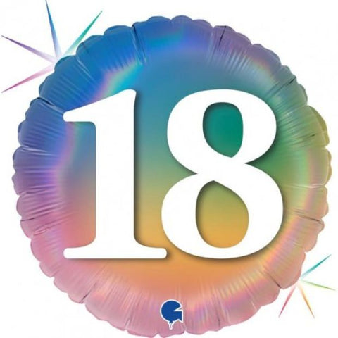 18th Birthday Multi Colour Foil 45cm Balloon #78132