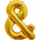 Giant Letter Balloon & Gold Ampersand